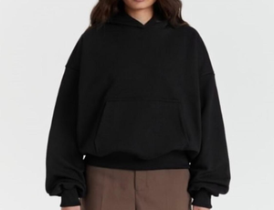 เสื้อฮู้ดดี้โอเวอร์ไซส์ผู้ชาย ผ้าฝ้าย 100% คุณภาพสูง สวมใส่สบาย สไตล์สตรีทแวร์ รับสกรีนโลโก้ ODM OEM - Product Image 3