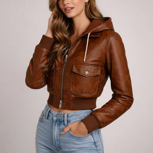 Chaqueta de Moda para Mujer, de Piel de Oveja Genuina, Ecológica, Resistente al Viento, Estilo Burbuja, Cálida y Cómoda para Invierno - Product Image 3