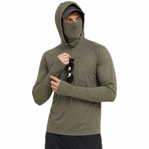 Chemise de pêche à capuche pour homme avec masque facial, haute performance, respirante, séchage rapide - Product Image 5