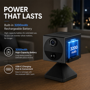 Mini <span class=keywords><strong>cam</strong></span>éra 4G avec batterie 3200 mAh, <span class=keywords><strong>cam</strong></span>éra de sécurité sans fil pour la maison, vision nocturne sans éclairs, mini <span class=keywords><strong>cam</strong></span>éra - Product Image 4