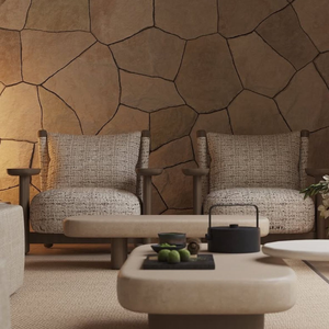 Sillón moderno de madera maciza con cojín tapizado - Product Image 1