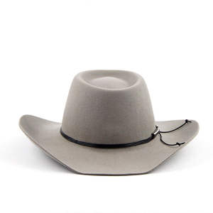 Sombreros Vaqueros Negros de Lujo al por Mayor, Estilo Occidental, Unisex, para Mujer, 100% Lana Australiana - Product Image 4