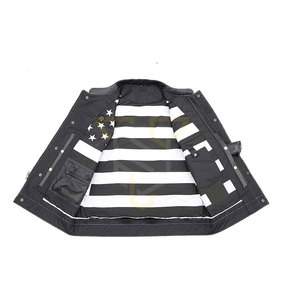 Chaleco de motorista cálido de invierno para trabajo informal para hombre, cuero transpirable de calidad superior con cierre de cremallera personalizable para uso exterior - Product Image 3