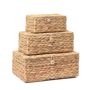 Handcrafted Bamboo <b>Stackable</b> <b>Basket</b> Set with Handles - Wholesale - Product Image 5