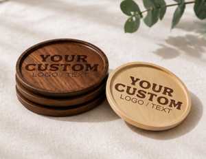 Custom Logo Eco-Friendly Modern Round <b>Wooden</b> <b>Placemats</b>/Table Mats-For Home Caf Restaurant & Hotel Use - Product Image 4