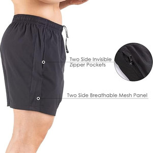 Pantalones Cortos Deportivos para Hombre, Paquete de 2, de Secado Rápido, para Entrenamiento, Gimnasio, con Bolsillos con Cremallera, Ropa Interior Deportiva - Product Image 3