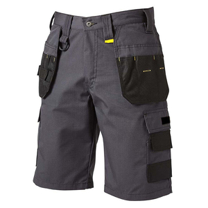 Shorts de travail robustes pour hommes, multi-poches, porte-outils, boucle, coton, polyester, construction durable - Product Image 1