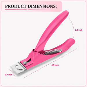 Coupe-ongles de qualité supérieure avec aimants de petite taille, couleur rose, bord tranchant, pour faux ongles en gel, avec 10 aimants - Product Image 2