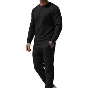 Factory Direct Sale Men's New Spring Autumn Casual Sports <b>Knitted</b> Breathable Hooded Long Sleeve Spandex/Cotton Sweatshirt <b>Sets</b> - Product Image 2