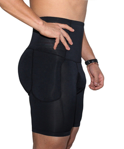 Men <b>Mid</b> Waist Solid Black Shorts with Pockets Quick Dry Breathable 100% Cotton Casual Knitted Drawstring Closure - Product Image 1