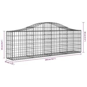 Lot de 2 grands paniers gabions en acier galvanisé argenté – Catégorie de produit : Paniers métalliques - Product Image 6