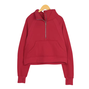 Sweat-shirt à capuche zippé Marco Original Label, doublé polaire, coupe ample, pour femme, brodé, respirant, idéal pour le yoga et les sports d'hiver - Product Image 5