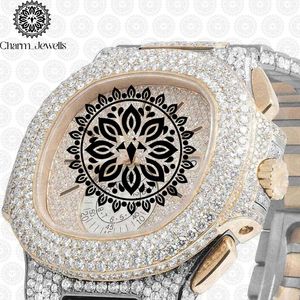 Montre de luxe Charm Jewels en acier inoxydable, cadran rond de 38 mm, cristal saphir, mouvement à quartz, design tendance pour femmes - Product Image 2