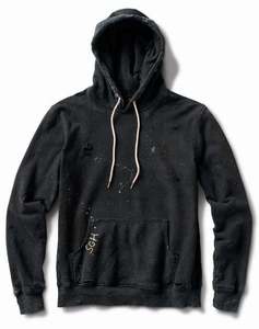 เสื้อฮู้ดดี้ผู้ชายสีดำสไตล์วินเทจ สตรีทแวร์ ลายสาดสี ปักลายตัวอักษร บริการ OEM - Product Image 4