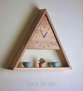 Handcrafted Modern Rustic Solid Wood Wall <b>Clock</b> with Natural Finish, Perfect for Home, <b>Office</b>, Bedroom, or Living Room Decor - Product Image 6