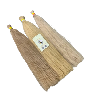 Vente chaude Premium Naturel Droite Vierge Blond Clair Vietnamien Cheveux Lâche Vague Profonde En Vrac Usine De Cheveux Humains Trame Unique - Product Image 1