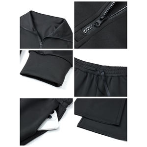 Ensemble deux pièces côtelé personnalisé avec logo, haut court à manches courtes et leggings, tenue de sport pour femme – Vente chaude - Product Image 5