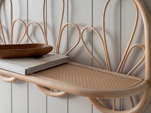 Venta al por mayor decoración superventas patrón de flores estante de pared de ratán para estante interior diseño estilo básico hecho en Vietnam KT35 - Product Image 4