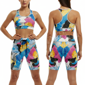 Shorts de sport haute performance personnalisés imprimés, shorts de cyclisme fitness extensibles, shorts de course et d'entraînement confortables et ajustés - Product Image 3