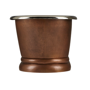 Bañera de Pedestal de Cobre con Interior de Níquel, Bañera Independiente de Diseño para Spa, Hotel, Baño y Renovación del Hogar - Product Image 3