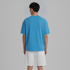Ensemble short coupe-vent streetwear d'été respirant et écologique, personnalisé OEM, imprimé, avec logo sérigraphié, 100% coton, grandes tailles - Product Image 5