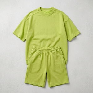 High Quality Casual Streetwear Men's Summer Shorts <b>Set</b> Plus Size Outwear Breathable <b>Knitted</b> Eco-Friendly 100% Cotton - Product Image 5