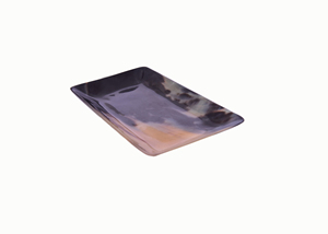 Plateau artisanal en corne de buffle poli naturel, bol de service pour salade et fruits, idéal pour les fêtes, les mariages et la décoration intérieure - Product Image 2