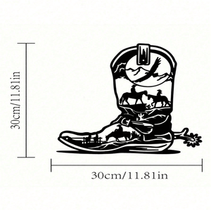 CIFbuy Scultura Gotica in Metallo Nero a Forma di Stivale, Decorazione da Parete per Interni ed Esterni, per TikTok e Servizio di Ritiro Temu - Product Image 5