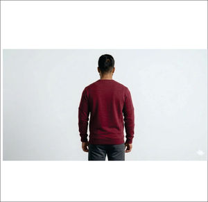 เสื้อสเวตเชิ้ตผ้าฟลีซคอตตอนเปล่าแบบขายส่งสำหรับทุกเพศ พิมพ์โลโก้ได้ตามต้องการ เสื้อสเวตเชิ้ตคอกลมผ้าคอตตอนผสมแบบเรียบสำหรับผู้ชาย - Product Image 2