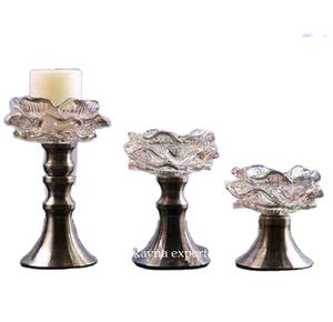 Bougeoir votif en métal artisanal de luxe Bougie votive faite à la main en métal unique pour la décoration de chambre d'hôtel à la maison - Product Image 1