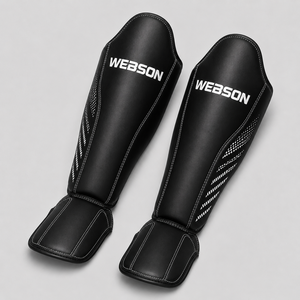 Webson ที่ป้องกันขาหนัง PU สีดำพร้อมโลโก้การเย็บสีขาวและการถ่ายเทความร้อนสำหรับผู้ใหญ่ - Product Image 6