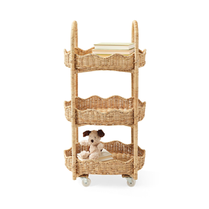 Étagère de rangement pour enfants en rotin tissé à la main, design multi-niveaux, organisateur de chambre d'enfant durable, fournisseur en gros de meubles - Product Image 1