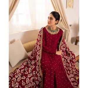 Vestido de Diseñador con Falda y Dupatta para Fiestas, Ropa India y Pakistaní - Product Image 1