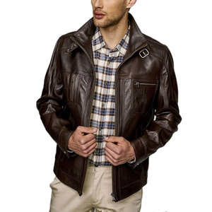 Chaqueta de Cuero para Hombre, de Piel de Oveja, Impermeable y Resistente al Viento, con Logotipo Personalizado y Diseño Frontal Duradero, al Mejor Precio - Product Image 5