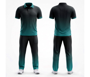 Sportswear <b>Cricket</b> Uniform Sublimated Fabric | Men Women Youth <b>Cricket</b> Wears Polo Shirt and Trouser Full Team Outfit - Product Image 4
