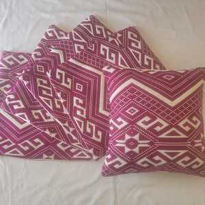 Taies d'oreiller carrées en patchwork faites à la main, 100% coton, style bohème vintage, personnalisables, fermeture enveloppe pour la décoration de la maison et des hôtels - Product Image 1