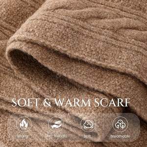 Bufanda de punto unisex de envío rápido - Calentador de cuello de invierno en stock - Ropa de punto acanalado suave con logotipo personalizado al por mayor - Product Image 4