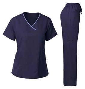 Comfortable Hospital <b>Scrub</b> <b>Sets</b> with Durable Twill Fabric Nurse Medical Work Fig <b>Scrub</b> <b>Set</b> with Short Sleeve Women <b>Scrub</b> <b>Set</b> Top - Product Image 1
