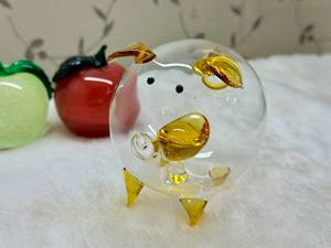 Exquisito Adorno de Cristal Translúcido 'Tesoro de Cerdo', Hecho a Mano, Arte Popular Religioso, Decoración, Regalo de Año Nuevo Chino, Artesanía en Cristal - Product Image 3