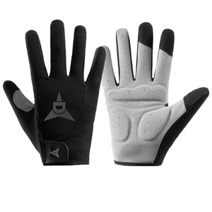 Gants de cyclisme Daizen Star demi-doigts noirs et bleus en polyester antidérapants respirants anti-humidité avec fermeture auto-agrippante unisexe été - Product Image 5