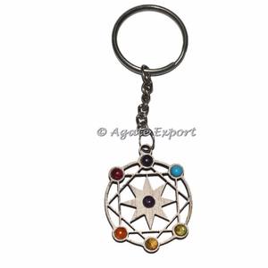 Feng Shui estilo Chakra sánscrito piedra caída llavero conjunto ágata piedra preciosa tallada en técnica de grabado - Product Image 3