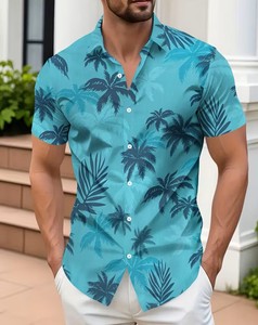 Men's Casual Stylish Hawaiian Shirt Marine Animal Digital Print Eco-Friendly Polyester/Cotton Fabric Quick Dry Breathable ODM - Product Image 6