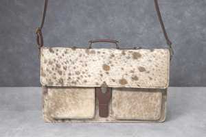 Luxury Designer Hair-on Cowhide Laptop <b>Bag</b> for Women Real Leather Crossbody Shoulder <b>Bag</b> Vintage Style OEM LHLB-0003 - Product Image 3