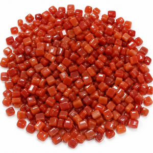 Lote de Piedras de Coral Rojo Italiano 100% Natural de Calidad AAA con Forma Cuadrada para la Fabricación de Joyería de 4mm 5mm, Hecho a Mano - Product Image 6