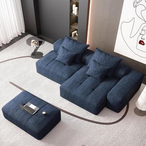 Divano Componibile Moderno Oversize con Tessuto in Ciniglia Scintillante, Cuscini Morbidi e Braccioli per Soggiorno - Product Image 3