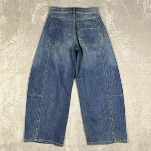 Jean baggy pour femme, coupe ample, taille haute, jambe large, denim vintage, streetwear, fabricant OEM - Product Image 5