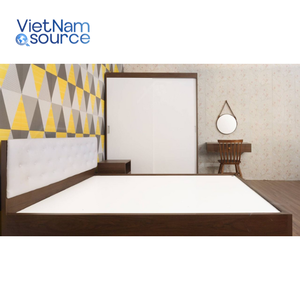 Base de Cama al Mejor Precio, Moderna Base de Cama de Madera con Cabecera Tapizada, Muebles de Dormitorio Minimalistas, Diseño Duradero y Elegante - Product Image 2