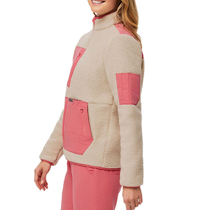 Women <b>Scrub</b> Jacket Stretch Fabric Medical Uniform Long Sleeve Breathable Comfortable Modern Fit Clinic Lab Wear OEM Custom Logo - Product Image 2