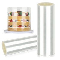 Colliers à gâteau de 6 pouces, rouleaux de gâteau transparents, feuilles d'acétate pour gâteaux mousse, pour la pâtisserie au chocolat, décoration de gâteaux