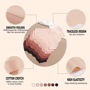 Braguitas de mujer de cintura alta de elastano/nailon, tipo media falda, control medio, para uso deportivo, suaves, ¡las más vendidas! - Product Image 2